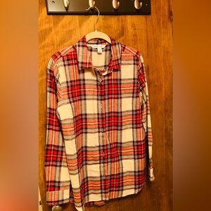 Holiday Plaid flannel size Medium